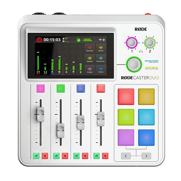 Интегрированная студия звукозаписи RØDECaster Duo White, Цвет: White